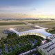 An artist's rendering of the new New Orleans airport