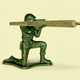 An illustration of a toy soldier holding a marijuana joint.