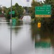A flooded highway in Houston