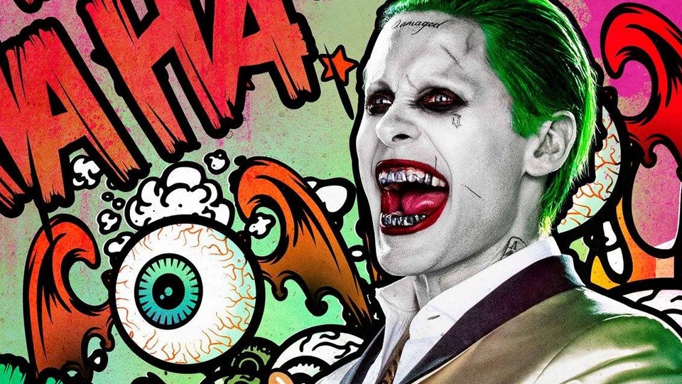 Jared Leto as the Joker on the poster for the film 'Suicide Squad'