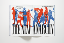 A photo-realistic mockup of the Atlantic magazine open to the story "The New Anarchy"