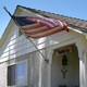 a house with an american flag