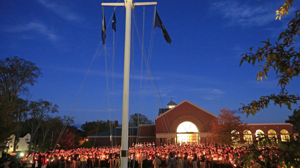 A vigil of hope at Maine Maritime Academy for the missing crew of El Faro on October 6, 2015.