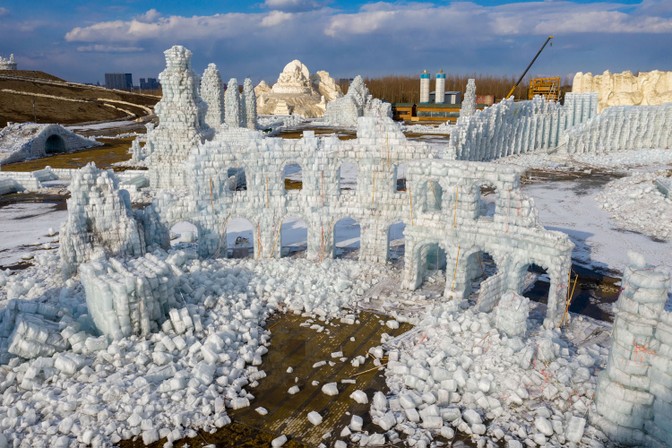 The Temporary Ruins of Harbin’s Melting Ice Sculptures