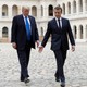 French President Emmanuel Macron and President Trump pictured at Les Invalides in Paris, France on July 13, 2017.