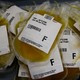Bags of blood plasma