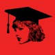 Illustration showing Taylor Swift wearing a graduation cap