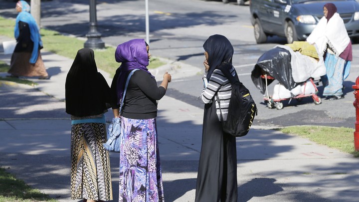 Somali women gather at a park in Minneapolis.