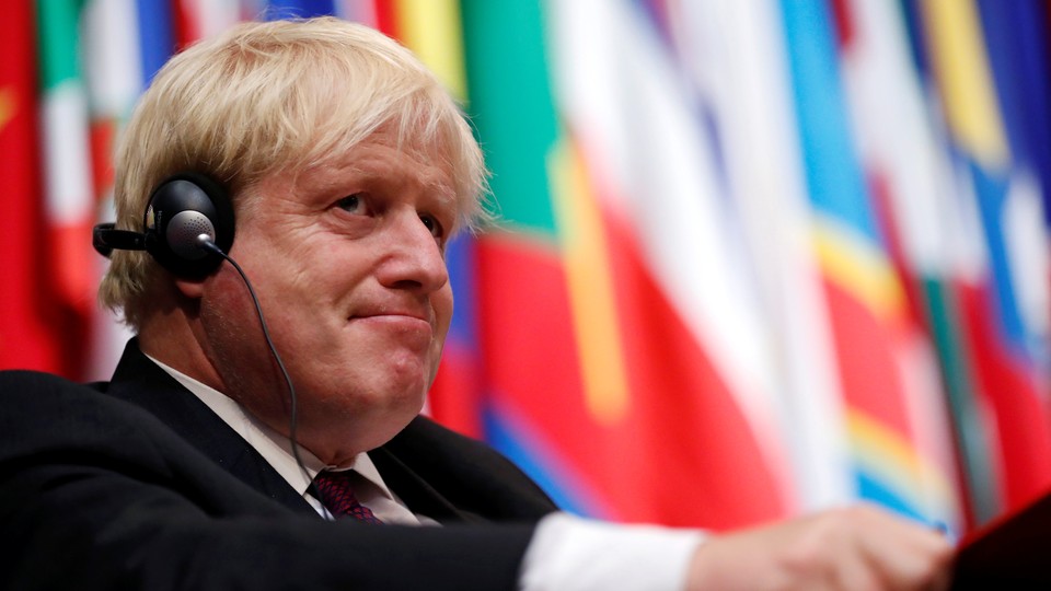 Former British Foreign Secretary Boris Johnson pictured in The Hague on June 26, 2018