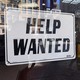 A "Help Wanted" sign