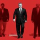 A photo illustration showing Viktor Orbán flanked by Ron DeSantis and Donald Trump
