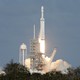 The Falcon Heavy lifts off from Kennedy Space Center.