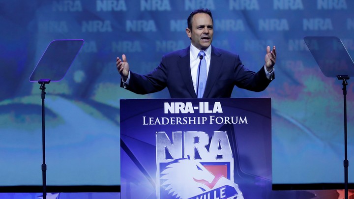 Kentucky Governor Matt Bevin speaks at the NRA-ILA Leadership Forum in May 2016.