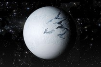 Earth covered in ice as seen from space