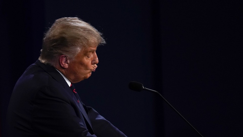 Donald Trump during the first U.S. presidential debate on September 29, 2020