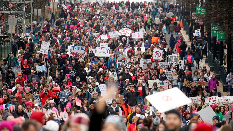 People take part in the Women's March in Washington