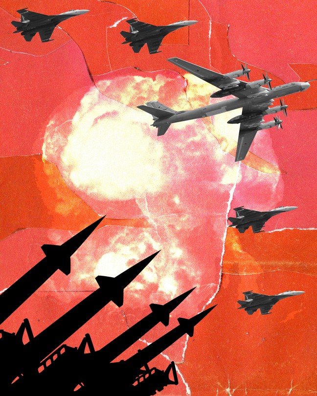 Collage showing war planes and missiles