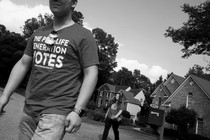 Students for Life Action volunteers canvassing a neighborhood