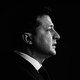 A photo of Volodymyr Zelensky in profile