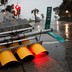Traffic lights in Corpus Christi, Texas, are knocked down as Hurricane Harvey approaches.
