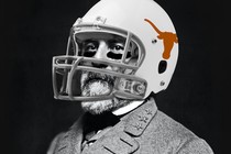 General Robert E. Lee dressed as a University of Texas football player