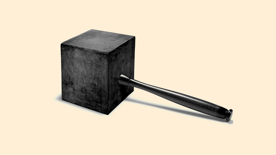 A gavel shaped like a hammer