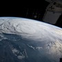 Hurricane Harvey looms off the coast of Texas, as seen from aboard the International Space Station.