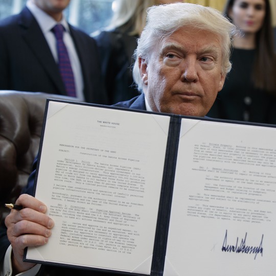 President Trump signed an executive order and three memoranda over