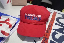 Baseball cap that reads "Latinos for Trump"