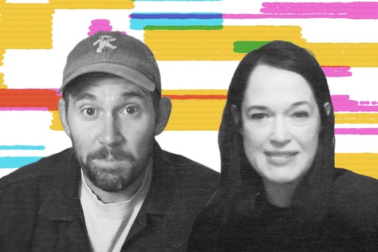 Images of Charlie Warzel and Sophie Gilbert side-by-side