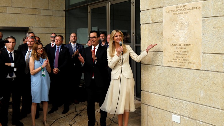 Ivanka Trump and Steven Mnuchin at the dedication ceremony of the new U.S. embassy in Jerusalem on May 14, 2018