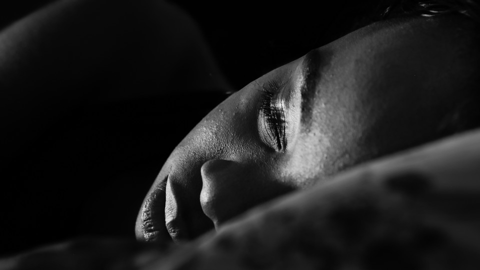 Close up of a woman sleeping