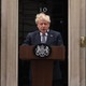 U.K. Prime Minister Boris Johnson announcing his resignation outside 10 Downing Street