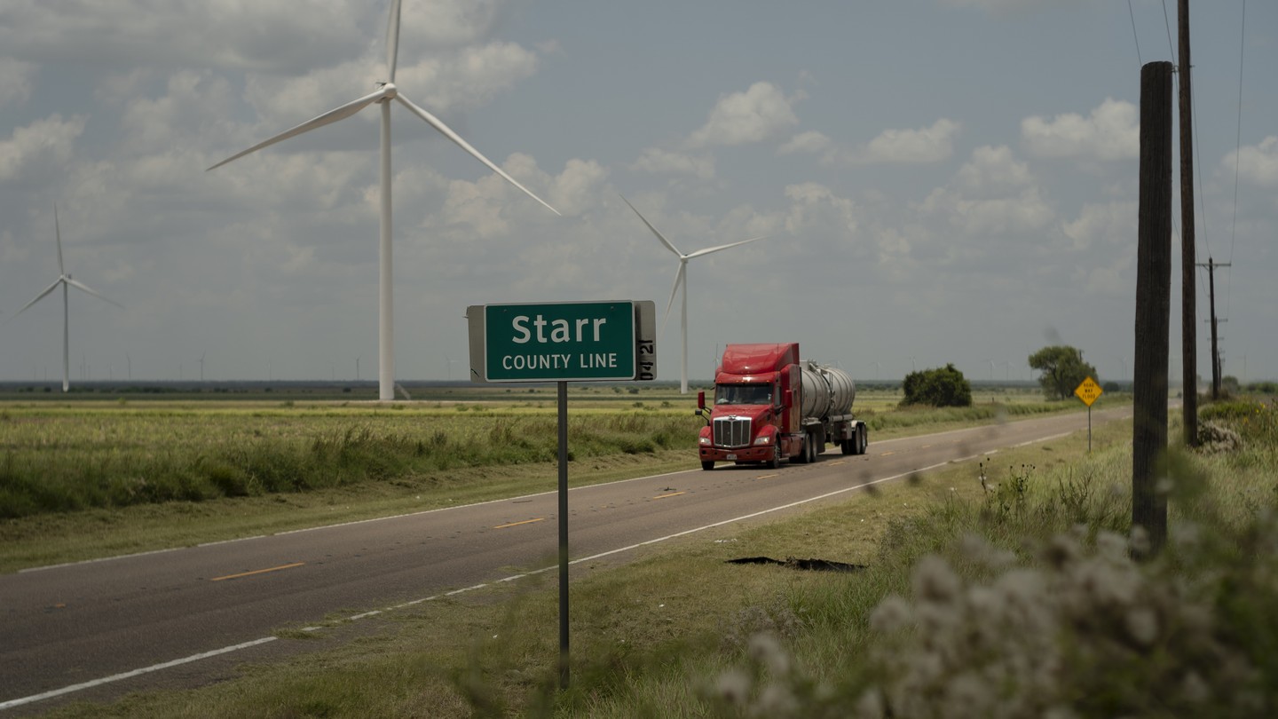 A photograph of rural Starr County, Texas, seen from Farm to Market Road 490