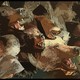 An illustrated pile of stuffed bear heads 