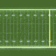 A moving, gleaming yellow first-down marker