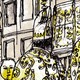 A detail from the cover of the New York Review Books edition of Kingsley Amis's <em>The Alteration</em>