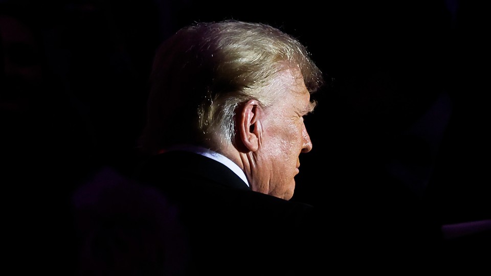 A photo of Donald Trump's side profile