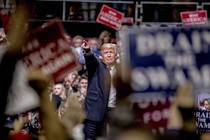 President Trump at a rally in Tennessee in March