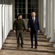 Volodymyr Zelensky and Joe Biden.