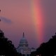 A rainbow over the Capitol on Election Day 2018