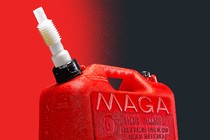 A can of gasoline labeled MAGA