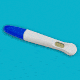 A gif of a pregnancy test with a search bar