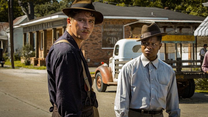 Garrett Hedlund and Jason Mitchell in 'Mudbound'