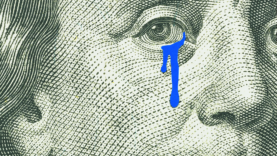 An illustration of an economist weeping