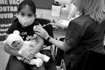 7-year-old Rihanna Chihuaque receives a covid-19 vaccine