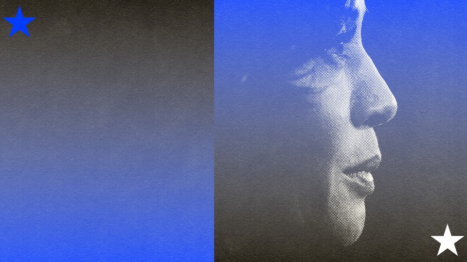 A photo-illustration featuring Kamala Harris