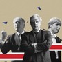 3 images of Boris Johnson