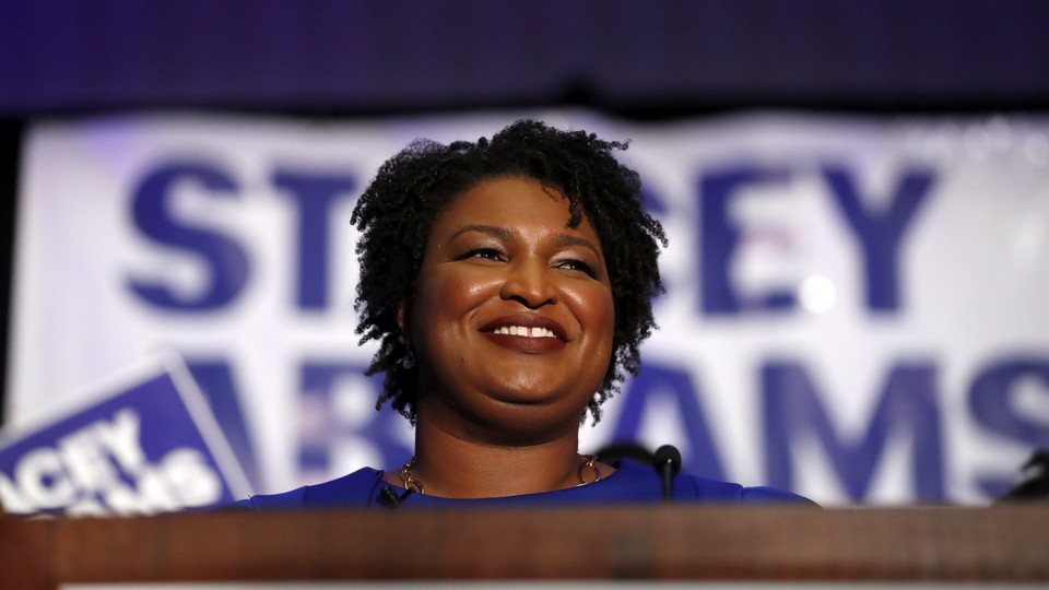 Stacey Abrams smiles
