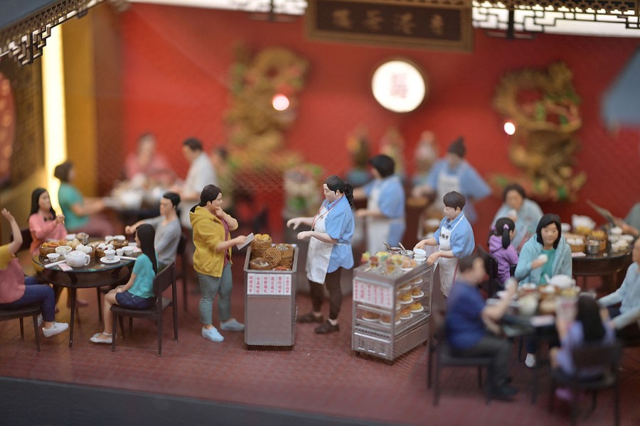 A recreation of a busy Hong Kong restaurant